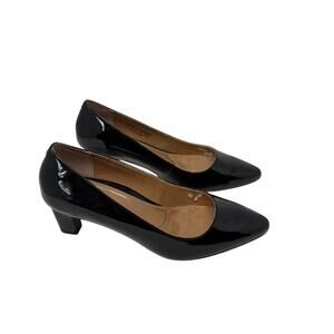 Vionic Mia Pump Black Patent Leather Heels Career Capsole Office Classic Women 8